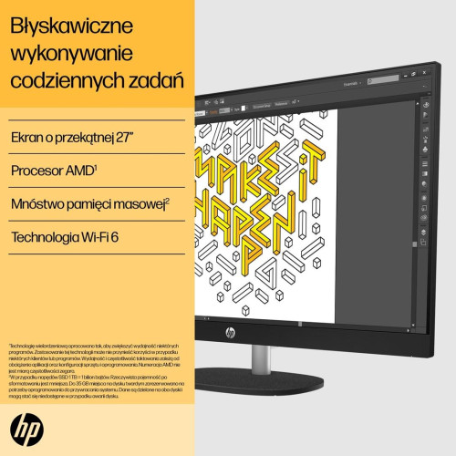 HP 27-cr0232nw AIO Ryzen 5 7520U 27.0