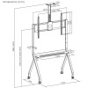 MACLEAN STAND / WÓZEK DO TV, PÓŁKA NA KAMERĘ, NA KÓŁKACH, 55-100