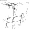 MACLEAN UCHWYT ELEKTRYCZNY DO TV, SUFITOWY, TUYA, MAX. VESA 800X400, REG. W POZ. +90°~-90°, DLA TV 43-86