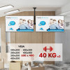 MACLEAN UCHWYT SUFITOWY DLA DWÓCH TV, MAX. OBCIĄŻENIE 2X40KG, 34-60