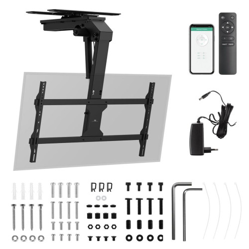 MACLEAN UCHWYT ELEKTRYCZNY DO TV, SUFITOWY, TUYA, MAX. VESA 800X400, REG. W POZ. +90°~-90°, DLA TV 43-86", MAX. 45KG MC-109 T