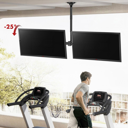 MACLEAN UCHWYT SUFITOWY DLA DWÓCH TV, MAX. OBCIĄŻENIE 2X40KG, 34-60
