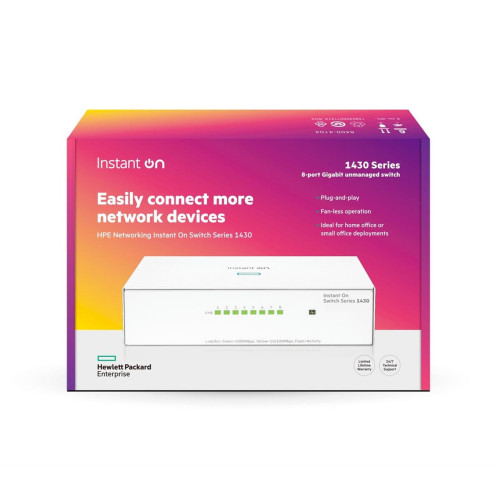 Aruba Instant On 1430 8G Nie zarządzany L2 Gigabit Ethernet (10/100/1000) Biały-14121670