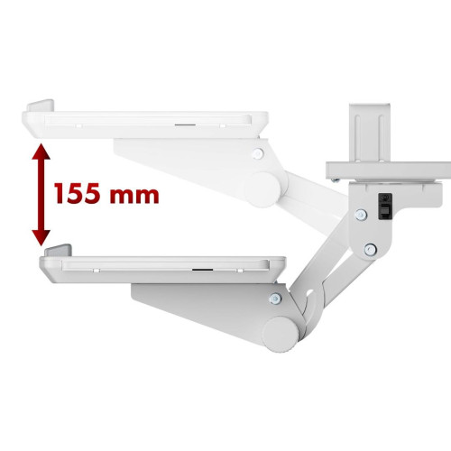 Uchwyt na klawiaturę podbiurkowy Maclean, regulowany, max. 5kg, biały, MC-156 W-19522159