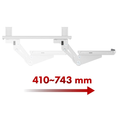 Uchwyt na klawiaturę podbiurkowy Maclean, regulowany, max. 5kg, biały, MC-156 W-19522160