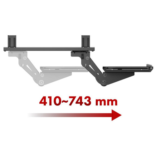 Uchwyt na klawiaturę podbiurkowy Maclean, regulowany, max. 5kg, czarny, MC-156 B-19522174