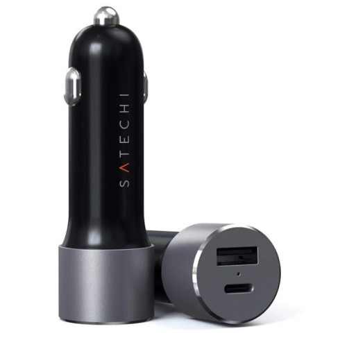 Zasilacz samochodowy USB-C o mocy 72 W gwiezdny szary
