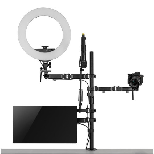 Uchwyt na monitor mikrofon kamerę i naświetlacz All-In-One Studio NanoRS, YouTube, 17