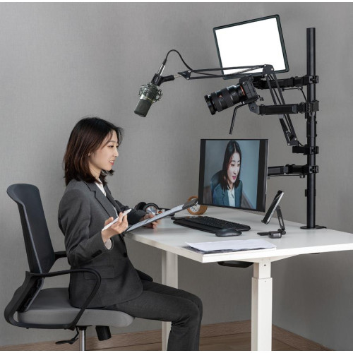 Uchwyt na monitor mikrofon kamerę i naświetlacz All-In-One Studio NanoRS, YouTube, 17