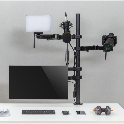 Uchwyt na monitor mikrofon kamerę i naświetlacz All-In-One Studio NanoRS, YouTube, 17