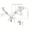Techly 362138 Uchwyt biurkowy obrotowy na 2 Monitory LCD 17-32