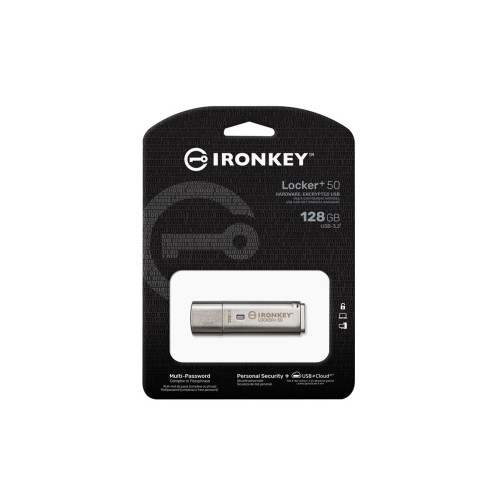 Kingston Technology IronKey Locker+ 50 pamięć USB 128 GB USB Typu-A 3.2 Gen 1 (3.1 Gen 1) Srebrny-19882816