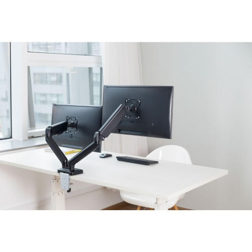 Techly 362138 Uchwyt biurkowy obrotowy na 2 Monitory LCD 17-32