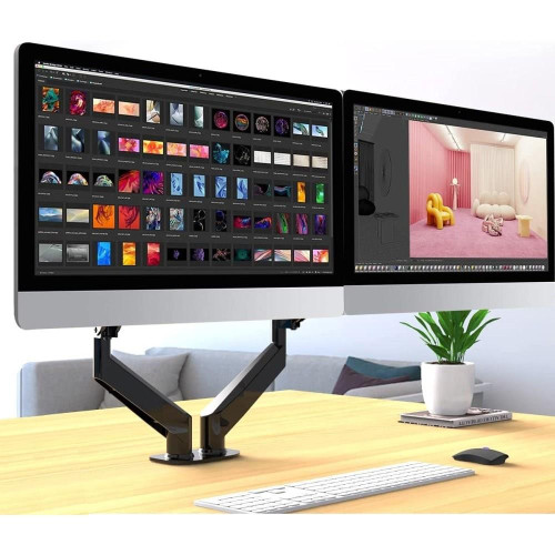 Techly 362138 Uchwyt biurkowy obrotowy na 2 Monitory LCD 17-32