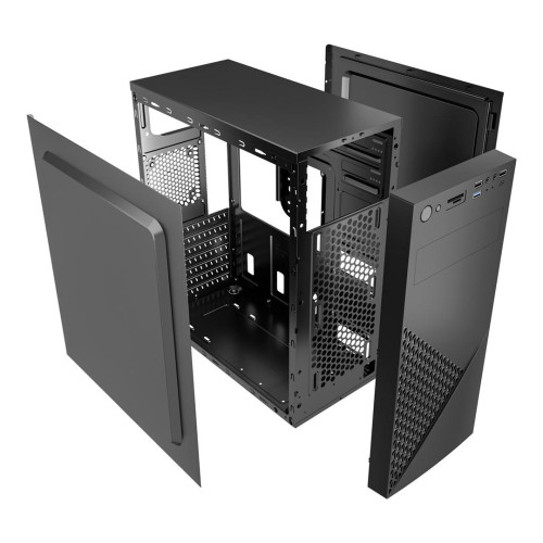 GEMBIRD OBUDOWA FORNAX 170 MIDI-TOWER (1X USB 3.1, 2X USB 2.0, 1X USB TYP-C, CZYTNIK KART, 2X MINIJACK) CZARNA-20290932