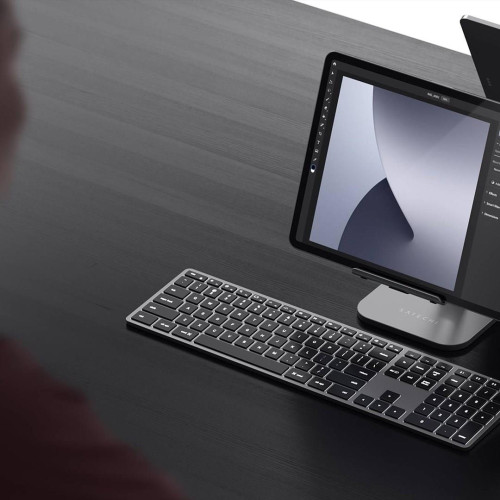 Satechi Slim X3 - klawiatura z układem numerycznym Bluetooth do czterech urządzeń USB-C (silver)-20339403