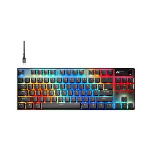SteelSeries Klawiatura Gaming Apex Pro TKL Gen 3 US Layout Bluetooth Czarna 2.4 GHz / Bluetooth/ Wired OmniPoint 3.0 Adj