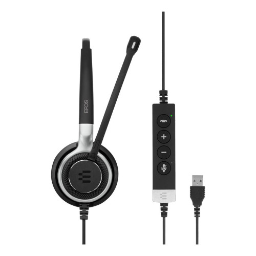 EPOS IMPACT SC 660 USB ML Zestaw słuchawkowy Przewodowa Opaska na głowę Połączenia/muzyka USB Typu-A Czarny, Srebrn