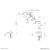 Neomounts DS70-750BL1 uchwyt / stojak do monitorów 68,6 cm (27