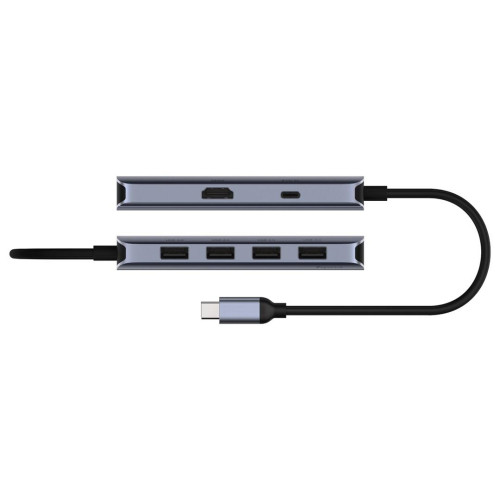 CUDY UH500 Hub USB-C 6-IN-1 z HDMI 4K-20607277