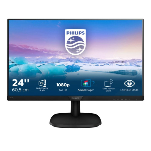 Monitor Philips 243V7QJABF/00 (23,8"; IPS/PLS; FullHD 1920x1080; DisplayPort, HDMI, VGA; kolor czarny)-544585