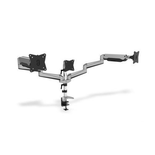 Ramię biurkowe potrójne (zacisk) 3xLCD max. 27" max. 6kg uchylno-obrotowe 360° (PIVOT)