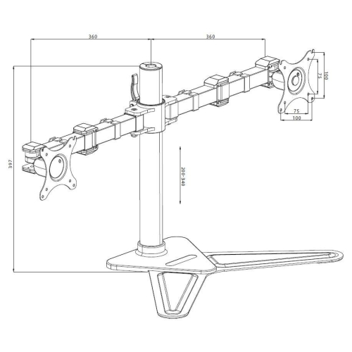 Uchwyt Iiyama DS1002D-B1 - stand z ramieniem regulowanym-20743714