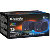 DEFENDER GŁOŚNIKI PC J3 2.0 6W LED USB CZARNE 65963-20994320