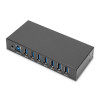 Hub/Koncentrator przemysłowy 7-portowy USB 3.0 SuperSpeed aktywny metalowa konstrukcja szyna DIN