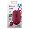DEFENDER MYSZ BEZPRZEWODOWA GASSA MM-105 RF SILENT CLICK CZERWONA 52103-20994932
