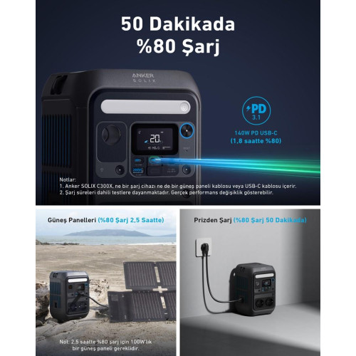 Przenośna stacja zasilania Anker Solix C300X 288Wh 300W-20910976