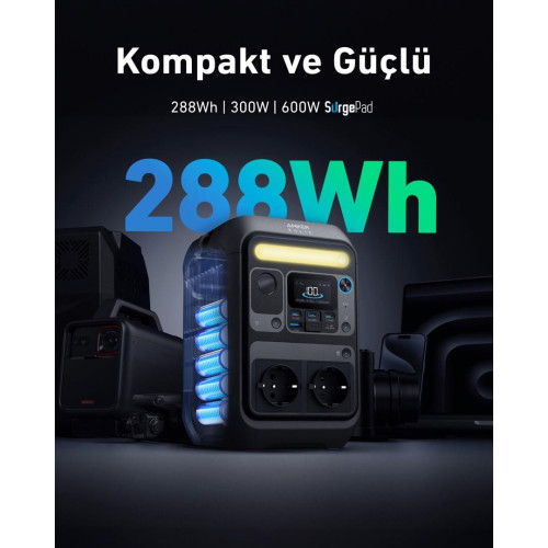 Przenośna stacja zasilania Anker Solix C300X 288Wh 300W-20910983