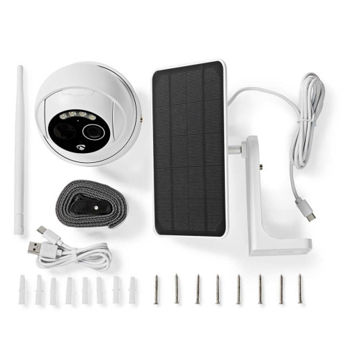 Zewnętrzna kamera Wi-Fi Nedis SmartLife Full HD 1080p z czujnikiem ruchu i noktowizją, IP65, 5 V DC-20971204