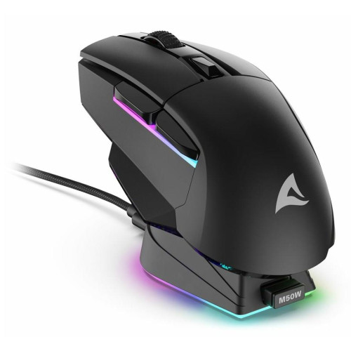 Mysz optyczna RGB Skiller SGM50W czarna + stacja-20973854