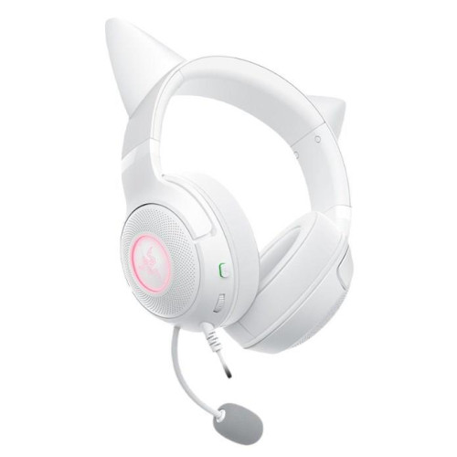 Zestaw słuchawkowy Razer Kraken Kitty V2 przewodowe nauszne z mikrofonem i redukcją szumów biały-20974124