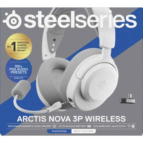Słuchawki Steelseries Arctis Nova 3P Wireless for Playstation, białe-20974141