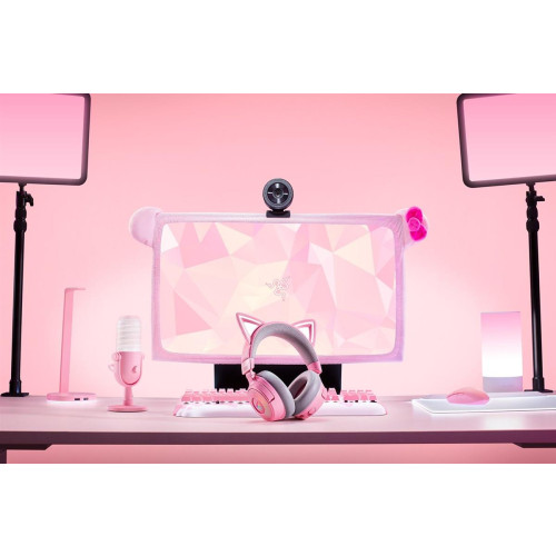 Zestaw słuchawkowy Razer Kraken Kitty V3 Pro Sieć bezprzewodowa/przewodowa Nauszne Bezprzewodowy Kwarc-20974242