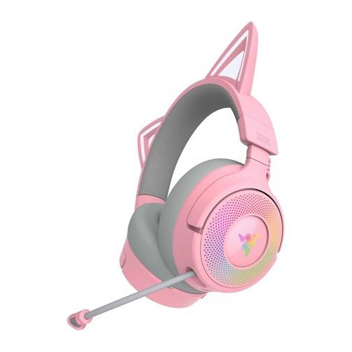 Zestaw słuchawkowy Razer Kraken Kitty V3 Pro Sieć bezprzewodowa/przewodowa Nauszne Bezprzewodowy Kwarc