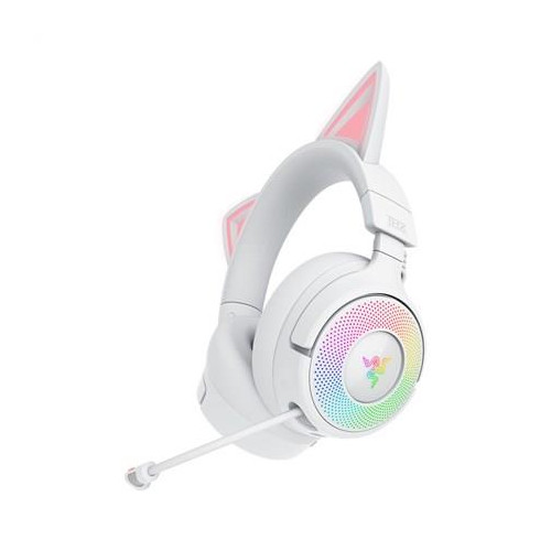 Zestaw słuchawkowy Razer Kraken Kitty V3 Pro Bluetooth Nauszne Mikrofon Bezprzewodowy Biały