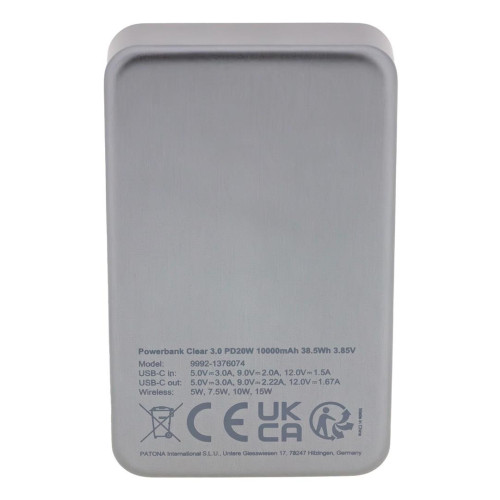PATONA Premium Powerbank Clear 3.0 PD20W 10.000mAh MagSafe z ładowaniem bezprzewodowym-20980560