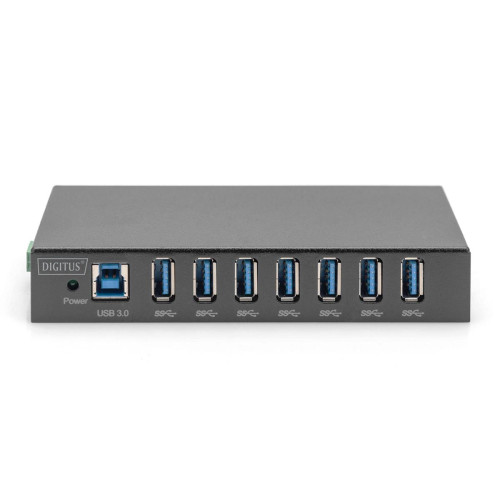 Hub/Koncentrator przemysłowy 7-portowy USB 3.0 SuperSpeed aktywny metalowa konstrukcja szyna DIN-20994363