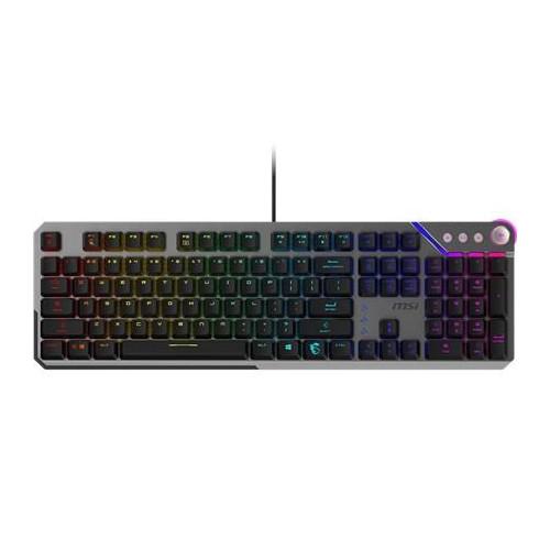 Klawiatura gamingowa czarna US Strike 600 Silent MSI