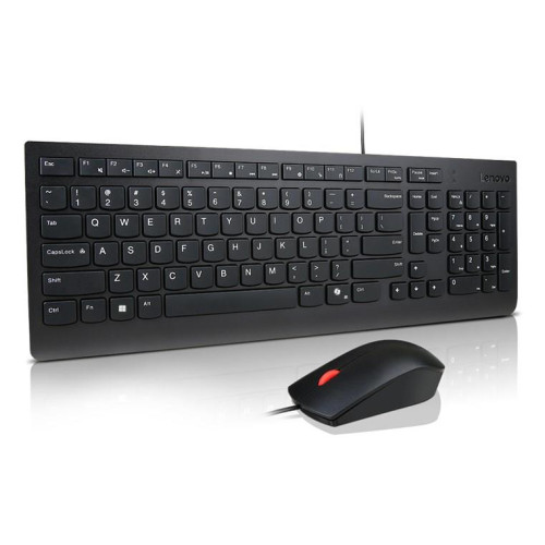 Podstawowe Lenovo | Kombinacja klawiatury i myszy | Przewodowe | Euro amerykańskie | Czarny-20994549