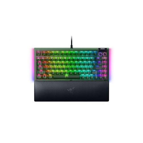 Razer BlackWidow V4 75% | Mechaniczna klawiatura do gier | Przewodowe | Edycja Phantom Green | Przełączniki mechaniczne Razer (dotykowe)