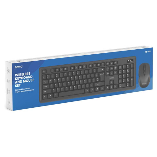 SAVIO ZESTAW KLAWIATURA I MYSZ BEZPRZEWODOWA KB-03-20994670