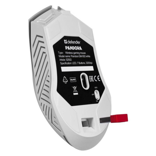 DEFENDER MYSZ BEZPRZEWODOWA PANDORA GM-502 RF 3200DPI 7P BIAŁA 52502-20994960