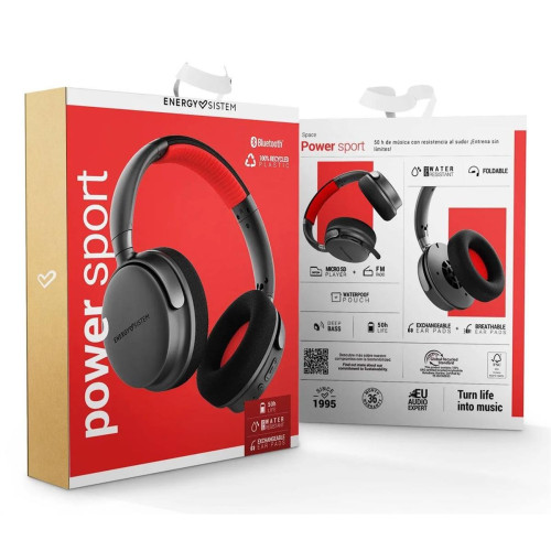 Słuchawki Energy Sistem | Sporty siłowe | Wbudowany mikrofon | Łączność Bluetooth | Czerwony-20995290
