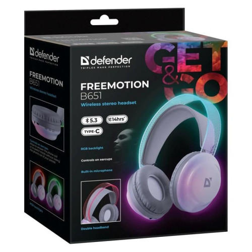 DEFENDER SŁUCHAWKI NAUSZNE BLUETOOTH FREEMOTION B651 63651-20995513