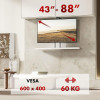 MACLEAN UCHWYT ELEKTRYCZNY SUFITOWO-PODŁOGOWY, WYSUWANY, 43''-88'', VESA 600X400, MAX 60KG, 100-240V AC,50/60HZ; MC-125