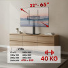 MACLEAN UNIWERSALNY STOJAK DO TV, NA SZAFKĘ RTV, PODSTAWKA, MAX. 40KG, MAX. VESA 400X400, REGULACJA WYSOKOŚCI I KĄTA 